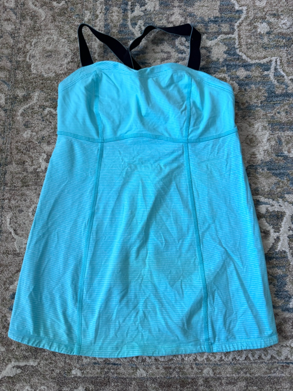 lululemon athletica Light Blue Tank Top with Black Straps